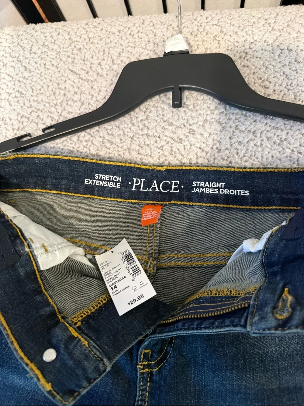 The Children’s Place Girls Size 14 Straight‎ Leg Stretch Jeans Dark Wash NWT